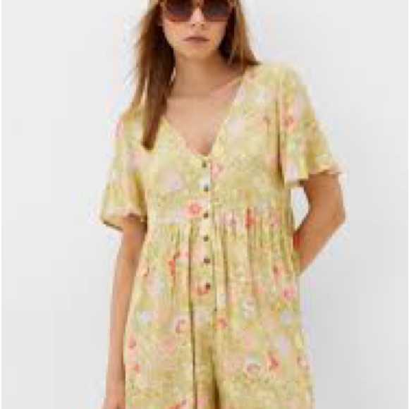 Billabong Pants - Billabong Pastel Floral V-Neck Romper NWT